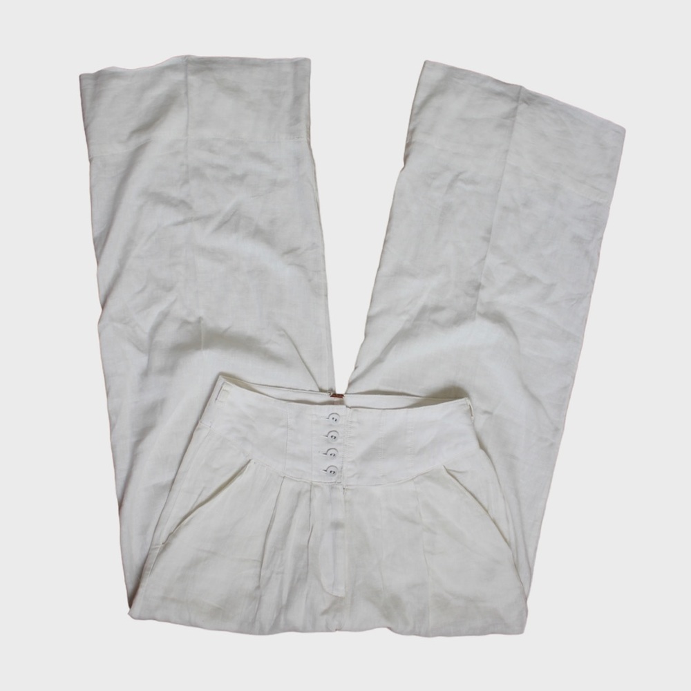 Free People High Waisted Linen Pants